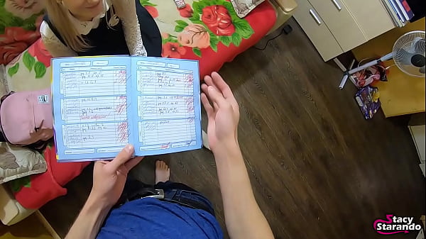 StepBrother Punished Cute Teen Student girl StepSister For Bad Studies &vert; POV &amp; English Subtitles